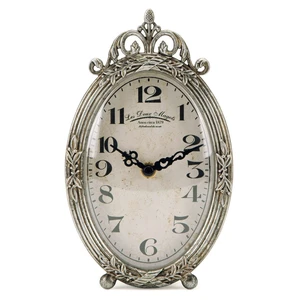 E Small Vintage Table Clock, Silent Elegant Silver Desk Clock | Non-Ticking Battery-Operated Metal Decorative Shelf Clock, Perfect for Living Rooms, Offices, Shelves, Mantels E Small Vintage Table Clock, Silent Elegant Silver Desk Clock | Non-Ticking Battery-Operated Metal Decorative Shelf Clock, Perfect for Living Rooms, Offices, Shelves, Mantels