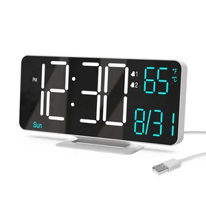 Digital Alarm Clocks 6.7in Small Digital Clock for Bedroom,Auto Dimming,Dual Alarm, Date, Seconds, Day of Week, Indoor Temperature,Desk Clock for Classroom,LED Clocks for Living Room Digital Alarm Clocks 6.7in Small Digital Clock for Bedroom,Auto Dimming,Dual Alarm, Date, Seconds, Day of Week, Indoor Temperature,Desk Clock for Classroom,LED Clocks for Living Room