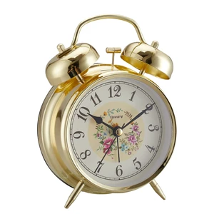 4" Loud Alarm Twin Bell Alarm Clock, Night Light, Desk Clock Table Alarm Clock Bedroom Alarm Clock(Golden Rural) 4" Loud Alarm Twin Bell Alarm Clock, Night Light, Desk Clock Table Alarm Clock Bedroom Alarm Clock(Golden Rural)