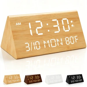 Premium Wooden Digital Alarm Clock with USB Charging Ports, LED Display, Date, Day of Week, Temperature, DST, Clocks for Bedrooms, Desk, Nightstand, Bedside, Table, Office, Living Room Decor Premium Wooden Digital Alarm Clock with USB Charging Ports, LED Display, Date, Day of Week, Temperature, DST, Clocks for Bedrooms, Desk, Nightstand, Bedside, Table, Office, Living Room Decor
