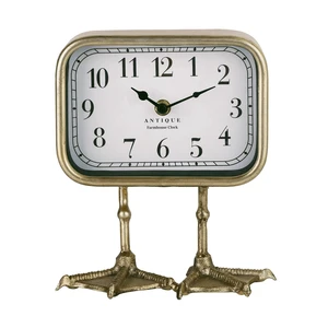 Vintage Table Top Clock, Cute Duck Paw Silent Shelf Desk Clock Battery Operated, Home Decor for Living Room, Mantel, Bedroom, Bedside - Gold Vintage Table Top Clock, Cute Duck Paw Silent Shelf Desk Clock Battery Operated, Home Decor for Living Room, Mantel, Bedroom, Bedside - Gold