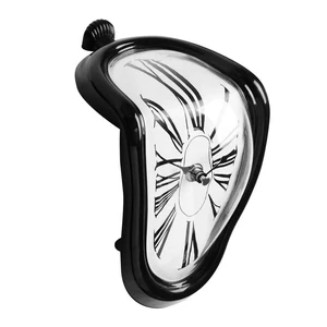 Dali Watch - Melting Clock Surrealistic Table Shelf Desk Fashion Melted Salvador Dali Distorted Home Decoration (Black) Dali Watch - Melting Clock Surrealistic Table Shelf Desk Fashion Melted Salvador Dali Distorted Home Decoration (Black)