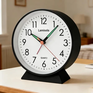 4.5 Inch Small Desk Clock Battery Analog Alarm Clock for Bedroom, Black | Snooze Night Light Silent Retro Metal Travel Table Clock for Bedside Nightstand Shelf Vanity Office Bathroom Kids Teens 4.5 Inch Small Desk Clock Battery Analog Alarm Clock for Bedroom, Black | Snooze Night Light Silent Retro Metal Travel Table Clock for Bedside Nightstand Shelf Vanity Office Bathroom Kids Teens