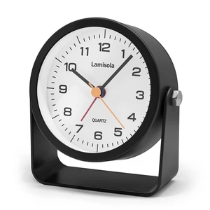 3.5 Inch Small Desk Battery Clock, Black Alarm Clock for Bedroom | Travel Clock for Bathroom Table Shelf Bedside, Cute Metal Vintage Silent Night Light Snooze for Kids Seniors 3.5 Inch Small Desk Battery Clock, Black Alarm Clock for Bedroom | Travel Clock for Bathroom Table Shelf Bedside, Cute Metal Vintage Silent Night Light Snooze for Kids Seniors