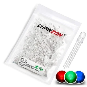 100 pcs 5mm RGB Multicolor LED Diode Lights Common Cathode | (Clear Round Transparent 3 Color) 4 pin Bright Lighting Bulb Lamps Electronics Components Indicator Light Emitting Diodes 100 pcs 5mm RGB Multicolor LED Diode Lights Common Cathode | (Clear Round Transparent 3 Color) 4 pin Bright Lighting Bulb Lamps Electronics Components Indicator Light Emitting Diodes