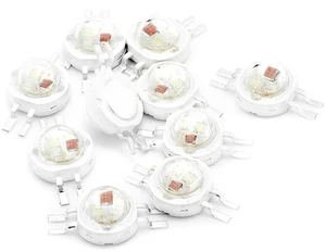 10pcs High Power Led Chip 3W RGB 4 pin Common Anode | (600mA for Each Color 3 Watt) Multicolor Super Bright Intensity SMD COB Light Emitter Component Diode Bulb Beads DIY Lighting 10pcs High Power Led Chip 3W RGB 4 pin Common Anode | (600mA for Each Color 3 Watt) Multicolor Super Bright Intensity SMD COB Light Emitter Component Diode Bulb Beads DIY Lighting