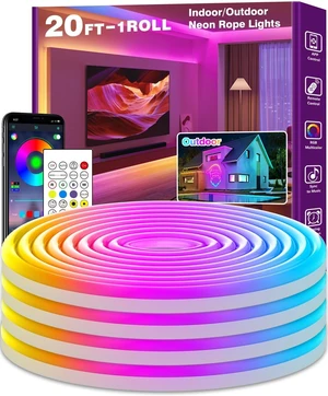 Led Neon Rope Lights 20FT,Control with App/Remote,Flexible Led Rope Lights,Multiple Modes,IP68 Outdoor RGB Neon Lights Waterproof,Music Sync Gaming Led Strip Lights for Bedroom Indoor Led Neon Rope Lights 20FT,Control with App/Remote,Flexible Led Rope Lights,Multiple Modes,IP68 Outdoor RGB Neon Lights Waterproof,Music Sync Gaming Led Strip Lights for Bedroom Indoor