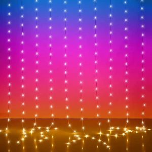 LED Curtain Lights, 9.8ft x 9.8ft 300 LED Color Changing String Fairy Lights Curtain Smart APP Control, Music & Voice Sync for Bedroom Wall Backdrop Indoor Outdoor Christmas Decorations LED Curtain Lights, 9.8ft x 9.8ft 300 LED Color Changing String Fairy Lights Curtain Smart APP Control, Music & Voice Sync for Bedroom Wall Backdrop Indoor Outdoor Christmas Decorations