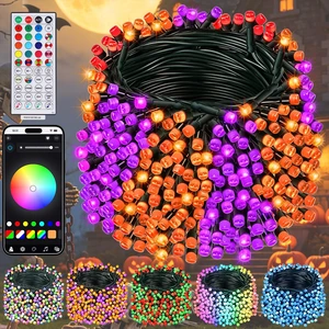 300LED Smart Color Changing Halloween Lights with Remote & APP Controlled, 98.5ft RGB Fairy String Lights, Music Sync Multiple Modes, Waterproof Holiday Xmas Tree Home Indoor Outdoor Decor 300LED Smart Color Changing Halloween Lights with Remote & APP Controlled, 98.5ft RGB Fairy String Lights, Music Sync Multiple Modes, Waterproof Holiday Xmas Tree Home Indoor Outdoor Decor