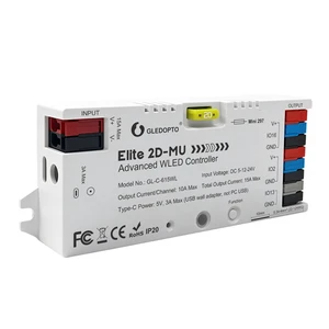 GLEDOPTO Elite ESP32 WLED LED Controller Dynamic I2S PDM Mic Sound Reactive 20A Fuse Level Shifter Dynamic Light UART Energy Save Relay for WS2811 WS2812 SK6812 WS2813 WS2815 Addressable RGB IC Strip GLEDOPTO Elite ESP32 WLED LED Controller Dynamic I2S PDM Mic Sound Reactive 20A Fuse Level Shifter Dynamic Light UART Energy Save Relay for WS2811 WS2812 SK6812 WS2813 WS2815 Addressable RGB IC Strip