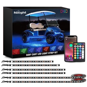 6PCS Golf Cart RGB LED Underglow Light Strips Kit APP & Remote | Multi-Mode Neon Accent Lighting Lamp Sound Active Music Sync IP67 Waterproof 12V-66V Input for EZGO Yamaha Club Car 6PCS Golf Cart RGB LED Underglow Light Strips Kit APP & Remote | Multi-Mode Neon Accent Lighting Lamp Sound Active Music Sync IP67 Waterproof 12V-66V Input for EZGO Yamaha Club Car