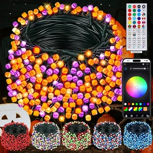 Smart Color Changing Halloween Lights, 66FT 200 LED RGB String Lights with Remote & App Controlled, Music Sync Multiple Modes, Waterproof Indoor Outdoor Holiday Xmas Tree Party Decor Smart Color Changing Halloween Lights, 66FT 200 LED RGB String Lights with Remote & App Controlled, Music Sync Multiple Modes, Waterproof Indoor Outdoor Holiday Xmas Tree Party Decor