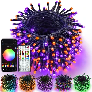 Smart Color Changing Christmas Halloween Tree Light String 66 FT 200 LED | App and Remote Controlled,Music Syn, 16M Multicolors and Multi Modes, Timer, IP44 Waterproof Indoor Outdoor RGB Xmas lights Smart Color Changing Christmas Halloween Tree Light String 66 FT 200 LED | App and Remote Controlled,Music Syn, 16M Multicolors and Multi Modes, Timer, IP44 Waterproof Indoor Outdoor RGB Xmas lights
