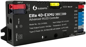 Elite 4 Channel ESP32 WLED LED Strip Light Controller Ethernet WiFi Dual Control Sound Reactive UART Energy Save Relay 20A Pluggable Fuse Level Shifter WS2811/12 SK6812 WS2815 Addressable LED Elite 4 Channel ESP32 WLED LED Strip Light Controller Ethernet WiFi Dual Control Sound Reactive UART Energy Save Relay 20A Pluggable Fuse Level Shifter WS2811/12 SK6812 WS2815 Addressable LED