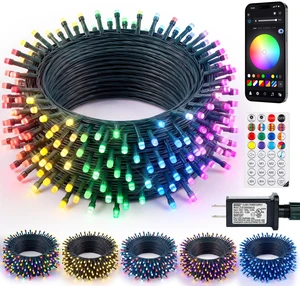 RGB Christmas Lights, 66FT 200 LED Color Changing String Lights | Smart APP and remote control, dimmable twinkle lights for indoor outdoor Christmas, Halloween, holiday, party, wedding decor RGB Christmas Lights, 66FT 200 LED Color Changing String Lights | Smart APP and remote control, dimmable twinkle lights for indoor outdoor Christmas, Halloween, holiday, party, wedding decor