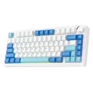 x Aula F75 Ultra Wireless Gaming Keyboard with Knob, 10000mAh, Hot Swap, RGB, PBT Keycap, Creamy Sound, VIA, 75% Mechanical Keyboard for Win/Mac (Blue, Reaper) x Aula F75 Ultra Wireless Gaming Keyboard with Knob, 10000mAh, Hot Swap, RGB, PBT Keycap, Creamy Sound, VIA, 75% Mechanical Keyboard for Win/Mac (Blue, Reaper)