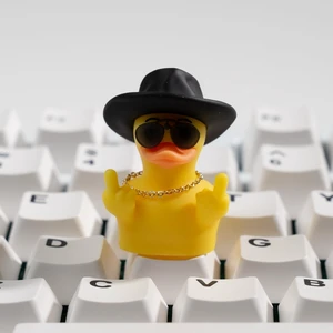 Artisan Duck Keycap for Mechanical Keyboards, Cowboy Duck with Attitude, Hand-Painted Resin, 1U Size, MX Switch Compatible, Edgy Gaming Keycap (ZZY-01) Artisan Duck Keycap for Mechanical Keyboards, Cowboy Duck with Attitude, Hand-Painted Resin, 1U Size, MX Switch Compatible, Edgy Gaming Keycap (ZZY-01)