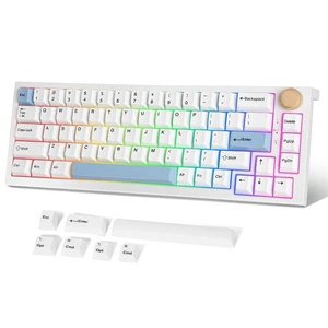Maxfit67 65% Wireless Mechanical Keyboard, Hot Swap Yellow Switch Maxfit67 65% Wireless Mechanical Keyboard, Hot Swap Yellow Switch
