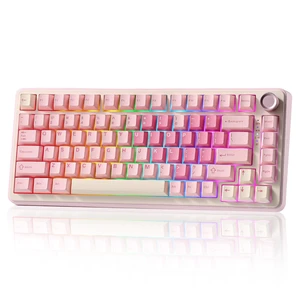 B75 PRO 75% Wireless Mechanical Keyboard (Pink, Cocoa Cream V2) | Hot Swap Keyboard with Knob, Gasket Mount, Creamy Pre-lubed Switch for Smooth Typing, BT/USB-C/2.4G, for Gaming B75 PRO 75% Wireless Mechanical Keyboard (Pink, Cocoa Cream V2) | Hot Swap Keyboard with Knob, Gasket Mount, Creamy Pre-lubed Switch for Smooth Typing, BT/USB-C/2.4G, for Gaming