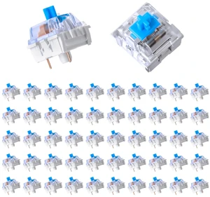 50PCS Mechanical Keyboard Switches, 3 Pin Blue Clicky Switches | Dustproof Key Clicker Replacement for Gaming Keyboards, DIY Keyboard Builds & Office Typing 50PCS Mechanical Keyboard Switches, 3 Pin Blue Clicky Switches | Dustproof Key Clicker Replacement for Gaming Keyboards, DIY Keyboard Builds & Office Typing