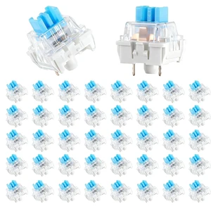 50 PCS 3 PIN Dustproof Blue Clicky Mechanical Keyboard Switches with Puller & Clear Storage Box, Accurate Typing Replacement for LED/Gaming Keyboards & 3D Prints 50 PCS 3 PIN Dustproof Blue Clicky Mechanical Keyboard Switches with Puller & Clear Storage Box, Accurate Typing Replacement for LED/Gaming Keyboards & 3D Prints