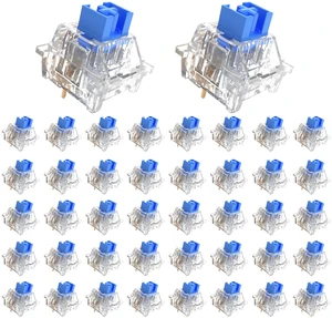 Outemu Keyboard Clickers for 3D Prints,45 Pcs Crystal Blue Keyboard Switch | Hot-swap Pre-Lubred 3-Pin Switches,Office,MX Style Crisp Click Sound for Mechanical Gaming Keyboards & 3D Printed Fidgets Outemu Keyboard Clickers for 3D Prints,45 Pcs Crystal Blue Keyboard Switch | Hot-swap Pre-Lubred 3-Pin Switches,Office,MX Style Crisp Click Sound for Mechanical Gaming Keyboards & 3D Printed Fidgets