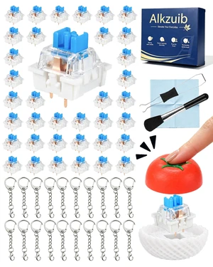90PCS 3D Printer Clicker Kit, Mechanical Keyboard Switch Set | Include blue switches, 20 key rings, 3D print tools, crisp clicks, tactile feedback for DIY fidgets, keyboard testing 90PCS 3D Printer Clicker Kit, Mechanical Keyboard Switch Set | Include blue switches, 20 key rings, 3D print tools, crisp clicks, tactile feedback for DIY fidgets, keyboard testing