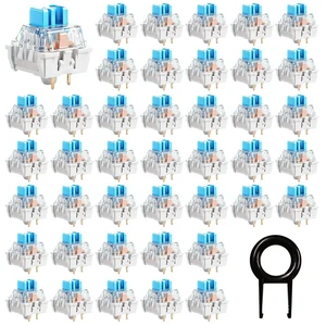90 Pcs Blue Keyboard Switches with Switch Puller,3-PIN Blue Keyboard Clicker Replacement Dustproof Mechanical Keyboards Switches for Complete DIY Replacement Kit 90 Pcs Blue Keyboard Switches with Switch Puller,3-PIN Blue Keyboard Clicker Replacement Dustproof Mechanical Keyboards Switches for Complete DIY Replacement Kit