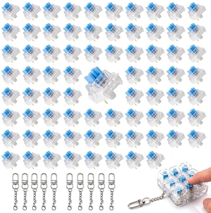 75PCS Keyboard Clickers for 3D Prints, Clicky Mechanical Keyboard Switches | Crisp Clicks&Strong Tactile Feedback, Perfect for Typing Keyboard and 3D Printed Fidgets, Extra 10 Key Rings for 75PCS Keyboard Clickers for 3D Prints, Clicky Mechanical Keyboard Switches | Crisp Clicks&Strong Tactile Feedback, Perfect for Typing Keyboard and 3D Printed Fidgets, Extra 10 Key Rings for