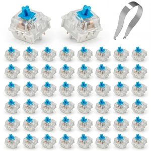 52PCS Mechanical Keyboard Switches& Tool,3 Pin Blue Clicky Switches | MX style structure,Dustproof Key Clicker Replacement for Gaming Keyboards, DIY Keyboard Builds & Office Typing 52PCS Mechanical Keyboard Switches& Tool,3 Pin Blue Clicky Switches | MX style structure,Dustproof Key Clicker Replacement for Gaming Keyboards, DIY Keyboard Builds & Office Typing