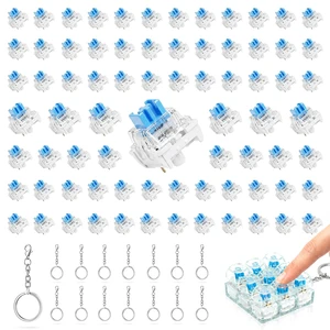 75PCS Clickers for 3D Prints,3-Pin Mechanical Keyboard Switches Replacement | Crisp Clicks & Strong Tactile Bump, Perfect for Gaming Keyboard and 3D Printed Fidgets, Extra 15 Key Rings for DIY 75PCS Clickers for 3D Prints,3-Pin Mechanical Keyboard Switches Replacement | Crisp Clicks & Strong Tactile Bump, Perfect for Gaming Keyboard and 3D Printed Fidgets, Extra 15 Key Rings for DIY