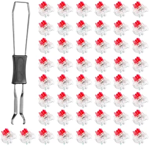 Keyboard Clicker for 3D Prints, 50 Pcs 3 PIN Mechanical Keyboard Switches | Red Replacement Dustproof Clicker Fidget with Key Puller for Most Gaming Keyboards Keyboard Clicker for 3D Prints, 50 Pcs 3 PIN Mechanical Keyboard Switches | Red Replacement Dustproof Clicker Fidget with Key Puller for Most Gaming Keyboards