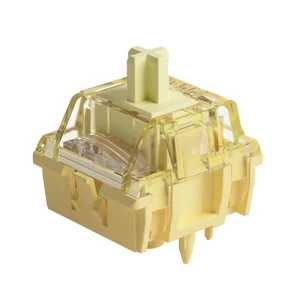 V5 Creamy Yellow Keyboard Switch with LED Diffuser for Mechanical Gaming Keyboard, 5-Pin 50gf Linear Lubed Switches (45pcs) V5 Creamy Yellow Keyboard Switch with LED Diffuser for Mechanical Gaming Keyboard, 5-Pin 50gf Linear Lubed Switches (45pcs)