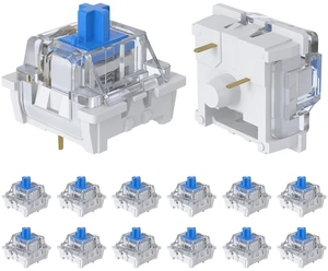 12 Pieces Blue Mechanical Keyboard Switches, 3 Pin Pre-Lubricated | Clicky Key Switches, Dustproof and Waterproof Tactile Switches, Mechanical Gaming Keyboard, DIY Switch Replacement Kit 12 Pieces Blue Mechanical Keyboard Switches, 3 Pin Pre-Lubricated | Clicky Key Switches, Dustproof and Waterproof Tactile Switches, Mechanical Gaming Keyboard, DIY Switch Replacement Kit