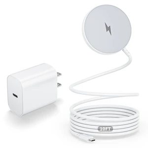 Magnetic Wireless Charger 10FT Fast Apple Mag-Safe Charger Magnet | Pad iPhone Mag Safe Charging for iPhone 17Pro Max/16 Pro Max/16Pro/16/iPhone 15Pro Max/15 Plus/14/13/12/AirPods 3/2/Pro/Pro 2 Magnetic Wireless Charger 10FT Fast Apple Mag-Safe Charger Magnet | Pad iPhone Mag Safe Charging for iPhone 17Pro Max/16 Pro Max/16Pro/16/iPhone 15Pro Max/15 Plus/14/13/12/AirPods 3/2/Pro/Pro 2
