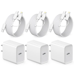 iPhone 17 16 15 Charger Fast Charging 3 Pack USB C Charger 6FT Lightning Cord & USB C Cable Type C Chargers Block for iPhone 17/17 Plus/17 Pro Max/Air/16/16 Plus/16 Max/15 Pro Max/14 Max/iPad iPhone 17 16 15 Charger Fast Charging 3 Pack USB C Charger 6FT Lightning Cord & USB C Cable Type C Chargers Block for iPhone 17/17 Plus/17 Pro Max/Air/16/16 Plus/16 Max/15 Pro Max/14 Max/iPad