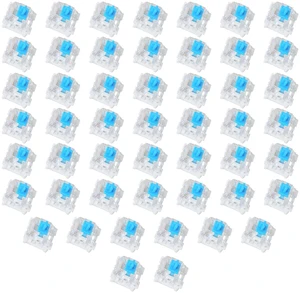 50 Pieces Blue Mechanical Keyboard Switches, 3 Pin Pre-Lubricated Clicky Key Switches, Dustproof and Waterproof Keyboard Accessories for Mechanical Gaming Keyboards 50 Pieces Blue Mechanical Keyboard Switches, 3 Pin Pre-Lubricated Clicky Key Switches, Dustproof and Waterproof Keyboard Accessories for Mechanical Gaming Keyboards