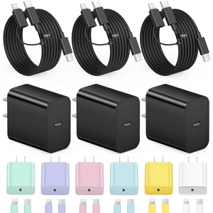 iPhone 17 16 15 Charger 3 Pack 20W iPhone Charger Fast Charging | USB C Charger Block Type C Chargers 10FT Cord for iPhone 17/17 Plus/17 Pro Max/16 Pro Max/15 Max/14Max(Balck) iPhone 17 16 15 Charger 3 Pack 20W iPhone Charger Fast Charging | USB C Charger Block Type C Chargers 10FT Cord for iPhone 17/17 Plus/17 Pro Max/16 Pro Max/15 Max/14Max(Balck)