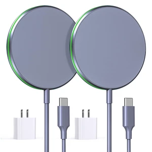 2 Pack Magnetic Wireless Charger 15W Apple Mag-Safe with 20W Adapter for iPhone 15/14/13/12 Pro/Max/Plus/Mini and AirPods 3/2/Pro 2/Pro Mag Safe Charging Pad 5ft Cable 2 Pack Magnetic Wireless Charger 15W Apple Mag-Safe with 20W Adapter for iPhone 15/14/13/12 Pro/Max/Plus/Mini and AirPods 3/2/Pro 2/Pro Mag Safe Charging Pad 5ft Cable