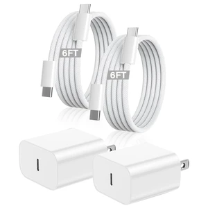 iPhone 17 16 Charger,2Pack USB C Fast Charger Apple Charge Type C Fast Charging Block&6FT USB C to C Woven Cable Cord for iPhone 17 Pro Max/17 Pro/Air/16 Plus/16E/15 Series/iPad Pro/Air/Mini iPhone 17 16 Charger,2Pack USB C Fast Charger Apple Charge Type C Fast Charging Block&6FT USB C to C Woven Cable Cord for iPhone 17 Pro Max/17 Pro/Air/16 Plus/16E/15 Series/iPad Pro/Air/Mini