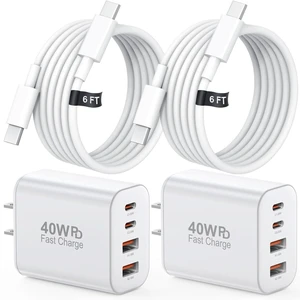 C Charger for iPhone 18 17 16 Charger with 10FT Cable Multiport Power | Extra Long 10FT Fast Charging Cable, 40W Type C Charger Block for iPhone Duo, iPhone 18 Pro/18 Pro Max,iPhone 17/16/15(White) C Charger for iPhone 18 17 16 Charger with 10FT Cable Multiport Power | Extra Long 10FT Fast Charging Cable, 40W Type C Charger Block for iPhone Duo, iPhone 18 Pro/18 Pro Max,iPhone 17/16/15(White)
