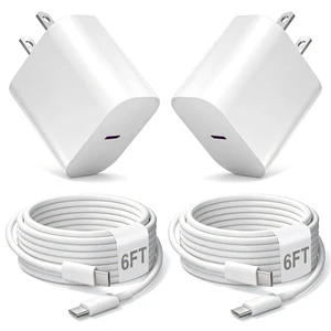 iPhone 17 16 Pro Charger Fast Charging,2Pack 20W Quick USB C Charger Block Type C Chargers Fast Charging,6FT USBC Charging Cable Cord for iPhone 17 Pro/17 ProMax/17 Air/16/16 ProMax/16e/15 Pro/15 Plus iPhone 17 16 Pro Charger Fast Charging,2Pack 20W Quick USB C Charger Block Type C Chargers Fast Charging,6FT USBC Charging Cable Cord for iPhone 17 Pro/17 ProMax/17 Air/16/16 ProMax/16e/15 Pro/15 Plus