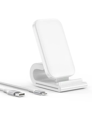 Wireless Charger Stand for iPhone 17 18Pro Max 16 Pro 15 Plus 14 13 Mini 12 | Fast Cordless Phone Charging Station Dock, Desktop Wire Less Charger Pad Holder, Case Friendly, Hands-Free Facetime, White Wireless Charger Stand for iPhone 17 18Pro Max 16 Pro 15 Plus 14 13 Mini 12 | Fast Cordless Phone Charging Station Dock, Desktop Wire Less Charger Pad Holder, Case Friendly, Hands-Free Facetime, White