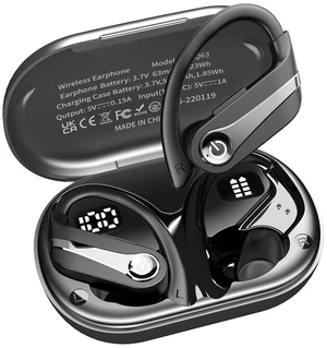 Wireless Earbuds 120H Playback Bluetooth 6.1 Headphones IPX7 Waterproof Stereo Bass Over-Ear Headphones with Earhooks Microphone LED Battery Display for Sports Running Workouts Wireless Earbuds 120H Playback Bluetooth 6.1 Headphones IPX7 Waterproof Stereo Bass Over-Ear Headphones with Earhooks Microphone LED Battery Display for Sports Running Workouts