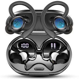 Wireless Earbuds, Bluetooth 5.4 Headphones, 75H Deep Bass Sound, Earhook | Sport, Over Ear Buds, 4 ENC Noise Cancelling Mic, Dual LED Display, IP7 Waterproof Earphones, Workout, Running, Gym Wireless Earbuds, Bluetooth 5.4 Headphones, 75H Deep Bass Sound, Earhook | Sport, Over Ear Buds, 4 ENC Noise Cancelling Mic, Dual LED Display, IP7 Waterproof Earphones, Workout, Running, Gym