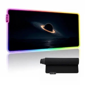 RGB Mouse Pad XXL Gaming Desk Mat 19 Light Modes, 35.4 x 15.7IN | Smooth Surface, Full Desk Coverage, Stitched Edges, USB C, Non-Slip Rubber Base, Rollable Storage RGB Mouse Pad XXL Gaming Desk Mat 19 Light Modes, 35.4 x 15.7IN | Smooth Surface, Full Desk Coverage, Stitched Edges, USB C, Non-Slip Rubber Base, Rollable Storage