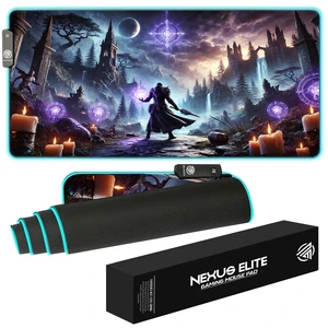 RGB Gaming Mouse Pad Large Extended Desk Mat 35.4x15.7in XXL XXXL Mousepad LED Light Up Keyboard Mat PC Gamer Desk Pad Gaming Accessories Extra Big Mouse Mats for Desk - Sorcerer's Fate RGB Gaming Mouse Pad Large Extended Desk Mat 35.4x15.7in XXL XXXL Mousepad LED Light Up Keyboard Mat PC Gamer Desk Pad Gaming Accessories Extra Big Mouse Mats for Desk - Sorcerer's Fate