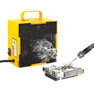 Solder Smoke Absorber Remover Fume Extractor Soldering Filter | Smoke Prevention Absorber DIY Working Fan for Soldering Station(Yellow) Solder Smoke Absorber Remover Fume Extractor Soldering Filter | Smoke Prevention Absorber DIY Working Fan for Soldering Station(Yellow)