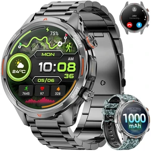 Military Smartwatch for Men, 100-day standby, Bluetooth Call with Compass | 1.7" HD, flashlight, Heart Rate, SpO2/Sleep Tracking, 110+ sports modes, IP68 waterproof, Answer/make calls for iOS/Android Military Smartwatch for Men, 100-day standby, Bluetooth Call with Compass | 1.7" HD, flashlight, Heart Rate, SpO2/Sleep Tracking, 110+ sports modes, IP68 waterproof, Answer/make calls for iOS/Android