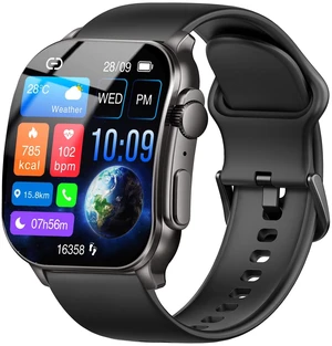 Smart Watch for Men, 2.01" AMOLED Curved Display Fitness Tracker with Answer/Make Calls, 100+ Sport Modes, Fitness Watch with 24/7 Heart Rate/Sleep Monitor/Pedometer, IP68 Waterproof, for Android iOS Smart Watch for Men, 2.01" AMOLED Curved Display Fitness Tracker with Answer/Make Calls, 100+ Sport Modes, Fitness Watch with 24/7 Heart Rate/Sleep Monitor/Pedometer, IP68 Waterproof, for Android iOS
